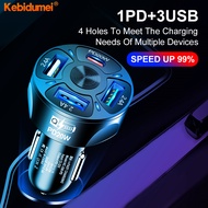 Kebidumei 38W Car Charger 12V 24V Fast charger Quick Charge QC3.0 Type C PD Car Faster Chargers Adapter for Pad Phones Super Charge Power Delivery