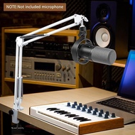 Fifine K688 Boom Arm with Pop Filter, Adjustabl White Mic Stand Mic Arm with Foam Cover, Mic Stand f