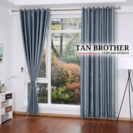 A10 Ready Made Curtain Siap Jahit Langsir, LANGSIR RAYA Kain Blackout 80 (HookCangkuk) Warna Cool Grey