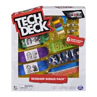 TECH DECK, Sk8shop Fingerboard Bonus Pack, Collectible and Customizable Mini Skateboards (Styles May