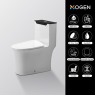 MOGEN MOS66-8(ECO) โถสุขภัณฑ์ชิ้นเดียว พร้อมฝาหม้อน้ำเมลามีน FLUSH SENSOR (ฝา Slow Close)