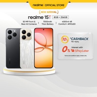 【New Launch】realme 15T (8+256GB) | 50 MP Front & Rear AI Cameras | 7000mAh Titan Battery | 4000nit 4