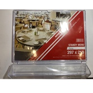 Menu shelf, title shelf, product information shelf, A4 size horizontal Xukiva.-bibi