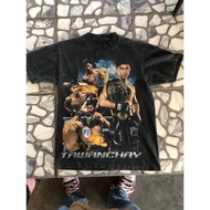(Ready Stock) Tawanchai Bootleg Thai Boxing T-shirt | Baju Tinju Thailand Cotton Streetwear Unisex S