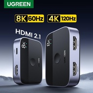 UGREEN HDMI Splitter 8K 60Hz 4K 120Hz 2 In 1 Out For TV Xbox Seriesx PS5/4 HDMI Cable Monitor Projector HDMI 2.1 Switcher