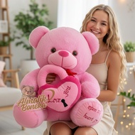 Teddy bear heart embroidered feet size 60cm Plastic Dolls