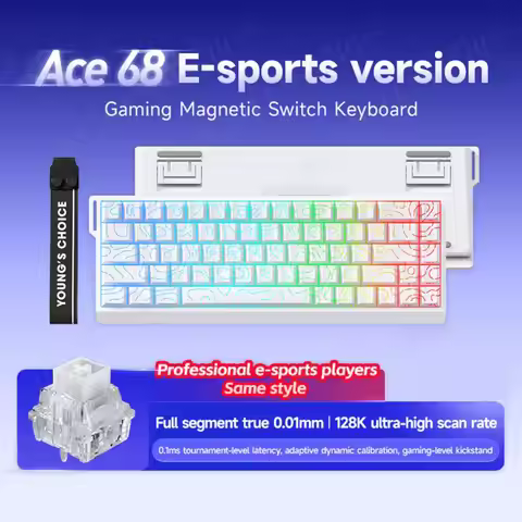ACE68 Magnetic Keyboard ACE60 Pro Wired Mechanical Keyboard 0.01mm Rapid Trigg Rapid Trigger Keyboar