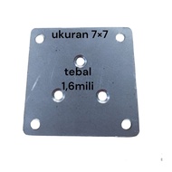 Retro Sofa Leg Plate 7cm, 7cm. 1.6mm thick.