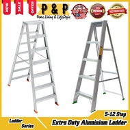 Extra Duty Home Ladder 5/6/7/8/9/10/11/12 STEP DOUBLE SIDED ALUMINIUM LADDER / Tangga Double Sid