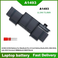 A1493 Laptop Battery for MacBook Pro Retina 13” A1502 (Late 2013-Mid 2014)ME864LL/A MGX72LL/A