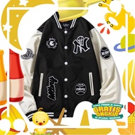 UNGU KOREAN JACKET - MLB NY BASEBALL - THICK MEN WOMEN/ black orange purple khakiTOSCA