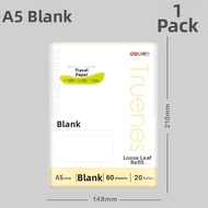 OUKUMAN | Blank Mistake English Squared Replacement Pages B5 A4 Standard Hole Punched