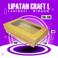 paper lunch box craft lubang window laminasi food grade anti minyak size L /ukuran L