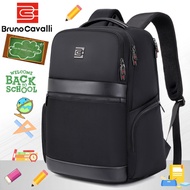 Bruno Cavalli Laptop Backpack Men Travel Computer Waterproof Fashion Office Bag 17.5"