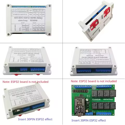 ESP32 relay module with 2.4G wireless control for MQTT, HTTP, TCP IP IoT applications