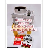Y15ZR & LC 135 RED LEO BLOCK 65MM 72mm 74mm LONG BODY SLEEVE +14MM