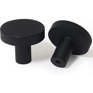 10 Pek Tombol Kabinet Bentuk Silinder Hitam Pemegang Perkakasan Tarik, Tombol Diameter Kecil untuk K