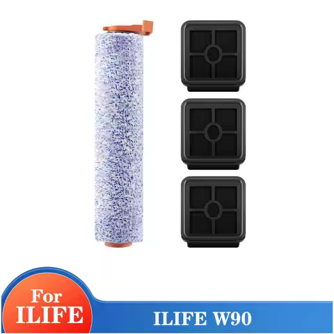 Origina HEPA Filters Roller Brush for ILIFE W90 Cordless Wireless Dry Cleaning Smart Washing Mop Vac