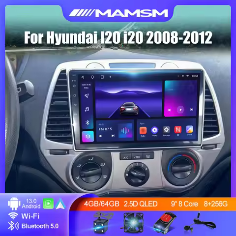 Android 13.0 For Hyundai I20 i20 2008 - 2012 Car Radio Stereo Multimedia Video Player WIFI Touchscre
