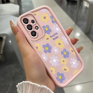Case For Samsung Galaxy A33 5G A34 5G A53 5G A54 5G A23 A32 Beautiful Three-Color Garden Phone Silic