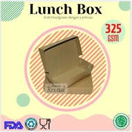 Paper Box / Paper Lunch Box Kraft Lamination size M - L / Food Rice Box