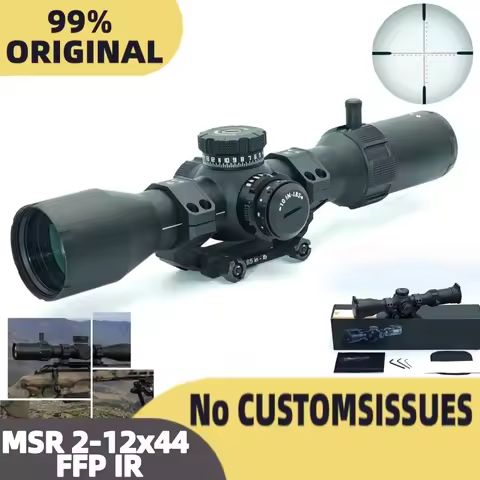 Original Tactical MSR 2-12x44 First Focal Plane（FFP）IR Maintube Optics Riflescope Zerostop Shockproo