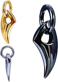 DEWGEM Tooth Dangle Ear Gauges Hangers for Ear Tunnels Stainless Steel Ear Weights Replace Tapers an