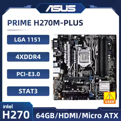 ASUS PRIME H270M-PLUS Motherboard Intel H370 LGA1151 Support i5-9400F 8600K i7-8700K i7-9700F i9-990