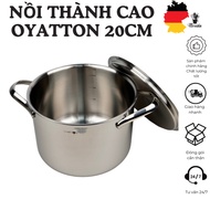 OYATTON 20cm stainless steel pot, high wall stainless steel pot, induction cooker stainless steel po