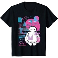 Disney Big Hero 6 Baymax Neon Blue Print Schematics children's t-shirt
