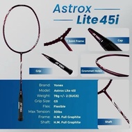 YONEX VOLTRIC LITE 40i 47i Badminton Racket ORIGINAL FREE STRING (MAX 30LBS) 5U Racquet YONEX Raket