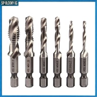 【1.15】 1PC Tap Drill Bit Hex Shank HSS Threaded Bit Screw Machine Compound Tap For M3-M10