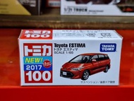 全新 絕版 TAKARA TOMY TOMICA 日版 100 TOYOTA ESTIMA  豐田 子彈頭  7人車 合金模型車