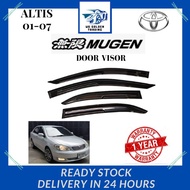 TOYOTA ALTIS 2001 2002 2003 2004 2005 2006 2007 MUGEN DOOR VISOR AIR PRESS SUN VISOR PROTECTION ACCE