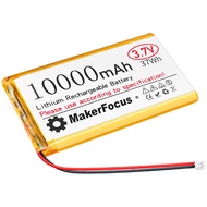 MakerFocus 3.7V LiPo Battery 10000mAh Lithium Rechargeable Battery with Integrated Protective Board,