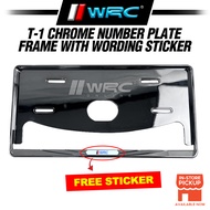 T-1 CHROME Number Plate Frame JDM Daihatsu Japan Style Universal  ( 1pc )