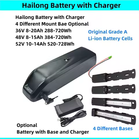 24v 36v 48v 52v Hailong Electric Bike Bicycle batteries 10ah 10.4ah 11.6ah 12ah 13ah 14ah 15ah 16ah 