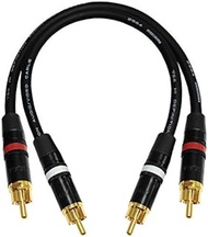 WORLDS BEST CABLES 0.5 Foot – Audio Interconnect Cable Pair Custom Made Using Mogami 2964 Wire and Neutrik-Rean NYS Gold RCA Connectors