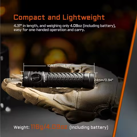 519A High CRI LED 2800 Lumens 340 Meters ACEBEAM EC20 EDC Flashlight,One-way Clip & a Magnetic Tail 