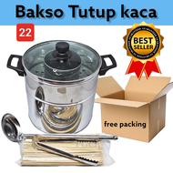 DANDANG BAKSO TUTUP KACA MINI uk 18 20 22 /DANDANG HAMPERS/DANDANG STAINLESS