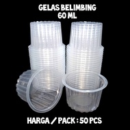 Gelas Plastik Bening 60ml 50pcs Cup Jelly Puding Belimbing 60 ml 50pcs