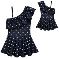 Kids Cosplay Costume Wednesday Addams Family Addams Girls Swimsuit One-piece Swimsuit