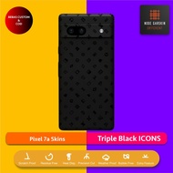 Garskin Skin PIXEL 7a Triple Black ICONS Fullbody Backonly/ | Anti-scratch | Case | Vinyl Vinyl