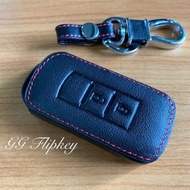 ซองหนัง แท้ ใส่กุญแจรีโมทรถยนต์ Mitsubishi xpander / Triton / Mirage / Attrage / Lancer EX (Smart Key) 2 ปุ่ม