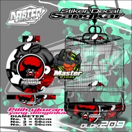 Stiker Decal Sangkar Bulat Murai BANTENG PEDIHNYA PERJUANGAN High Quality BISA REQUEST