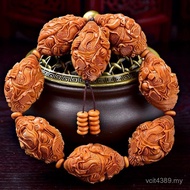 Olive Core Riding Beast God of Wealth 1.8 Large Seed Olive Carving Bracelet Eight God of Wealth Men 