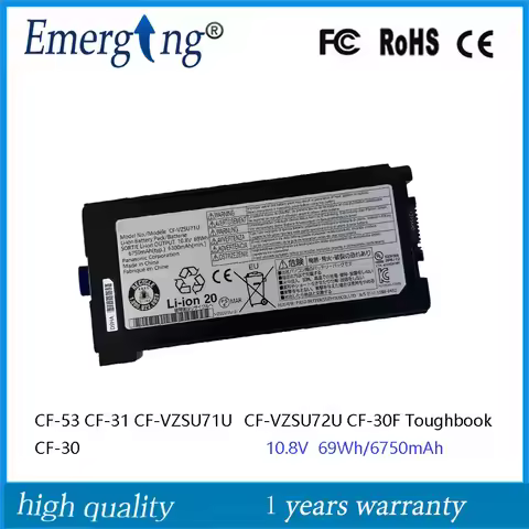 10.8V 69Wh CF-VZSU71U CF-VZSU72U Battery for PANASONIC Toughbook CF-30 CF-30F CF-31 CF-30K CF-52 CF-
