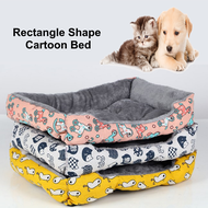 【Cartoon】Soft Cotton Pet Bed Rectangle Large Bed Bed Cat Bed Dog Bed PET RELAX PLACE Pet Comfort Katil Kucing Pet House