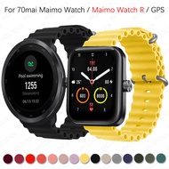Ocean Silicone Strap For 70mai Maimo Watch / Maimo Watch R GPS Smart Watch Metal Buckle Loop Band