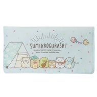 Kcompany - San-X Sumikko Gurashi 角落生物 日版 戶外 便攜 口罩 收納袋 口罩袋 儲物袋 抗菌 分隔式 角落小夥伴 (露營 粉藍)